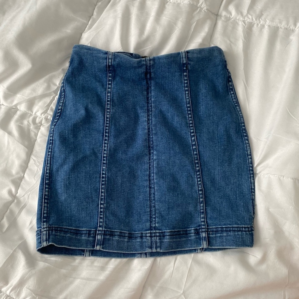 Free People Modern Femme Denim Mini Skirt